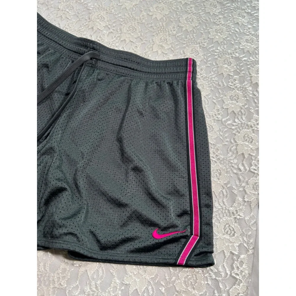 VTG Y2K Nike Dri-FIT Mesh Athletic Shorts Gray Pink M Gorpcore Gym Running 2000s